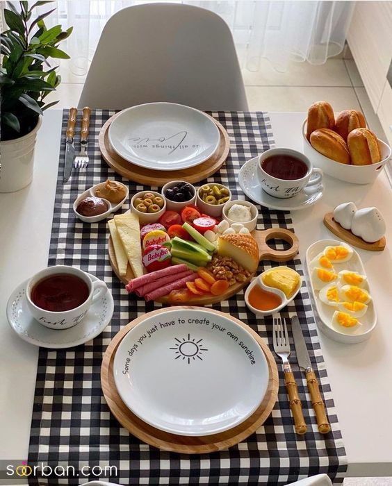 40 مدل تزیین صبحانه / برای داشتن یک صبحانه دو نفره عاشقانه خوشمزه 