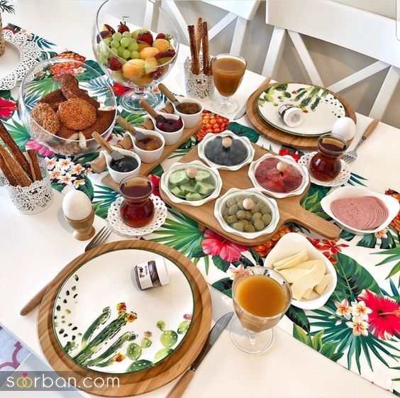 40 مدل تزیین صبحانه / برای داشتن یک صبحانه دو نفره عاشقانه خوشمزه 