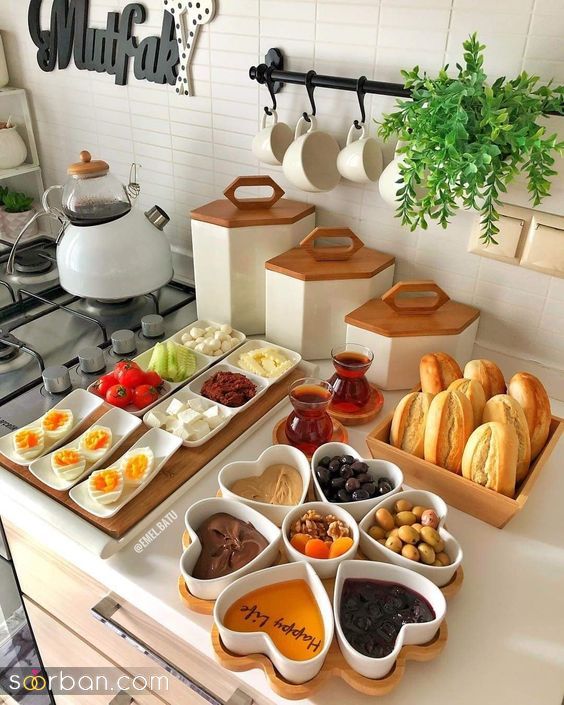 40 مدل تزیین صبحانه / برای داشتن یک صبحانه دو نفره عاشقانه خوشمزه 