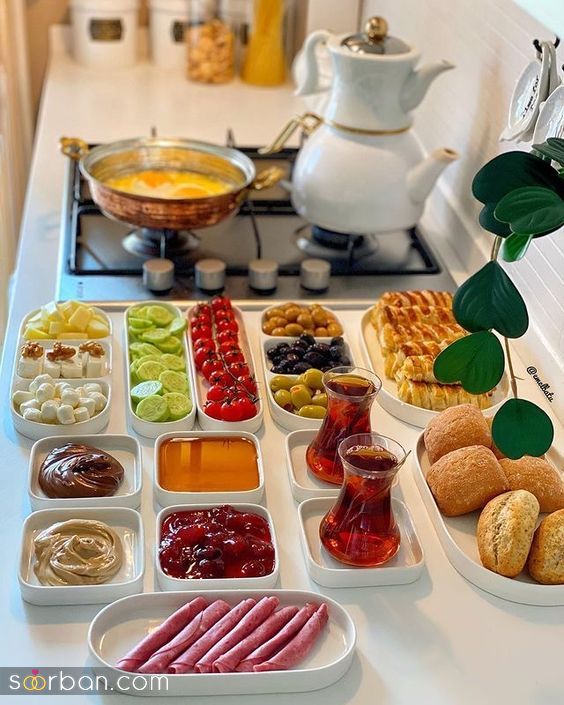 40 مدل تزیین صبحانه / برای داشتن یک صبحانه دو نفره عاشقانه خوشمزه 