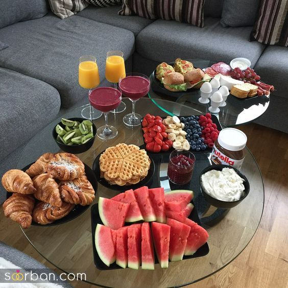 40 مدل تزیین صبحانه / برای داشتن یک صبحانه دو نفره عاشقانه خوشمزه 