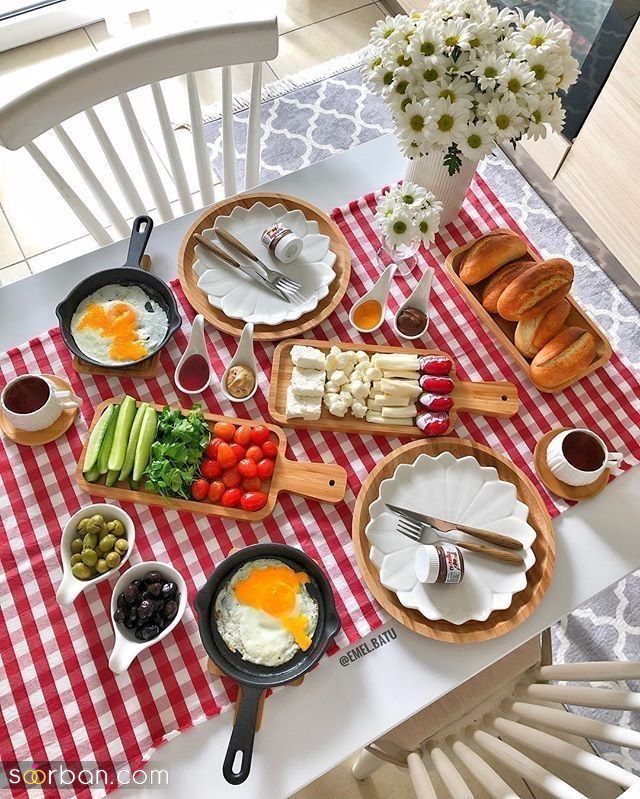 40 مدل تزیین صبحانه / برای داشتن یک صبحانه دو نفره عاشقانه خوشمزه 
