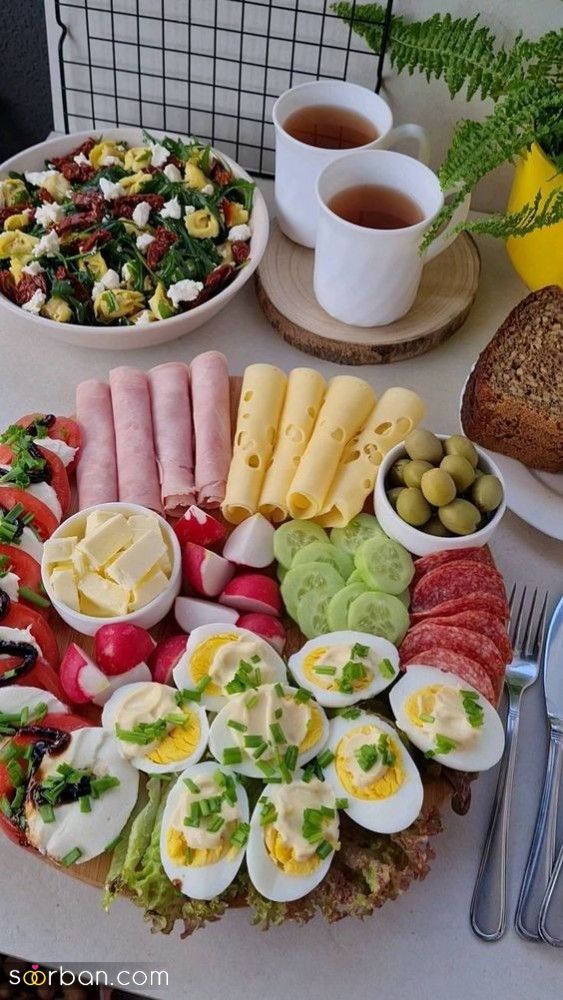 40 مدل تزیین صبحانه / برای داشتن یک صبحانه دو نفره عاشقانه خوشمزه 