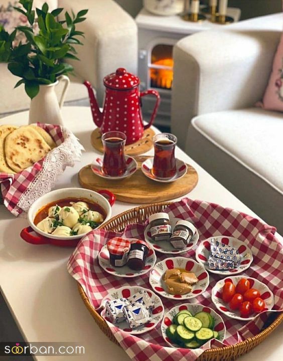 40 مدل تزیین صبحانه / برای داشتن یک صبحانه دو نفره عاشقانه خوشمزه 