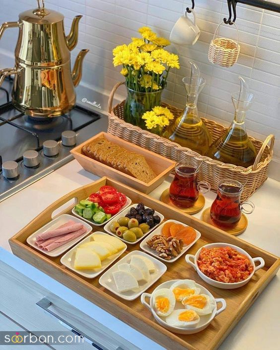 40 مدل تزیین صبحانه / برای داشتن یک صبحانه دو نفره عاشقانه خوشمزه 