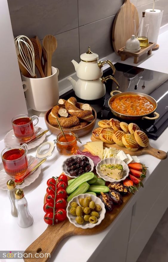 40 مدل تزیین صبحانه / برای داشتن یک صبحانه دو نفره عاشقانه خوشمزه 