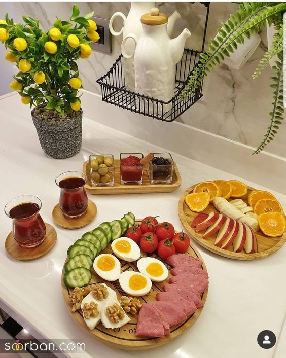 40 مدل تزیین صبحانه / برای داشتن یک صبحانه دو نفره عاشقانه خوشمزه 