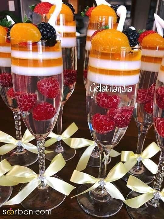مدل تزیین ژله لیوانی جدید 2025؛ خوشگل ترین ایده ها مخصوص تازه عروس ها!