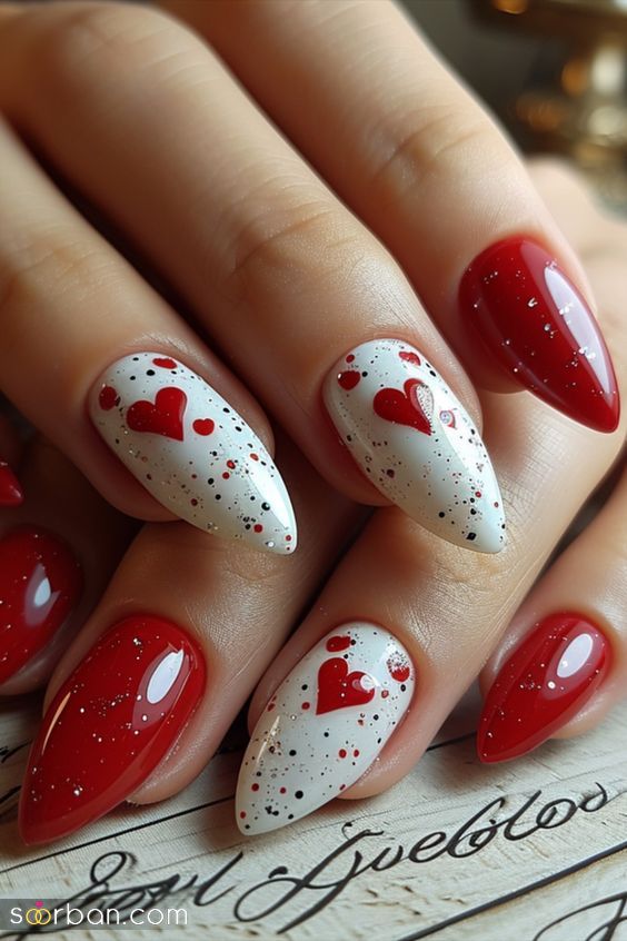 ژلیش ناخن طرح قلب ترند ۲۰۲۵ / ناخن قلب قلبی دخترانه فانتزی که عاشقشون میشی!❤️