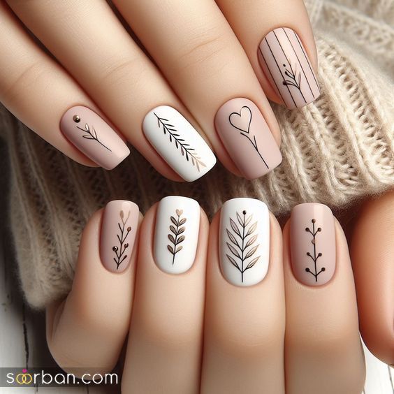 ژلیش ناخن طرح قلب ترند ۲۰۲۵ / ناخن قلب قلبی دخترانه فانتزی که عاشقشون میشی!❤️