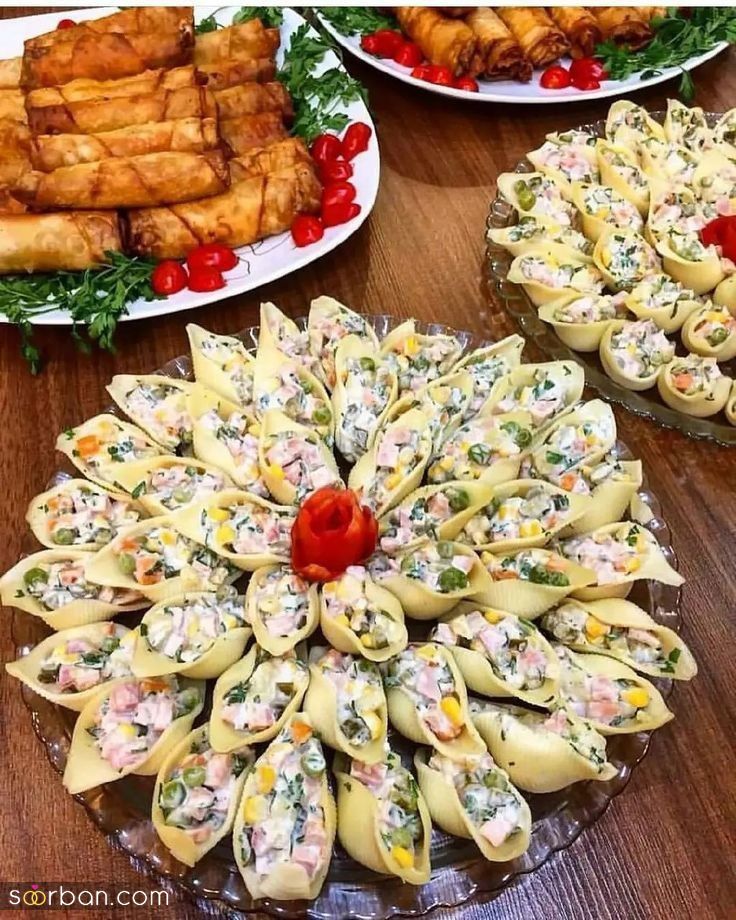 ایده تزیین سالاد الویه ساده جدید؛ جذاب و سریع با خوراکی های دم دستی در انواع مدل ظرف برای مهمانی