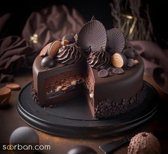 32 ایده تزیین کیک خیس شکلاتی ساده خانگی و شیک کافی شاپی مخصوص تازه عروسها!