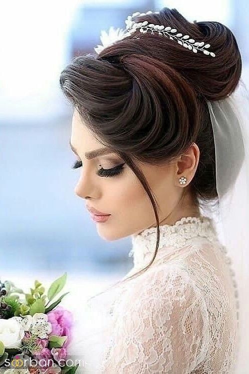 مدل شینیون بالا عروس جدید 2025؛ ایده های شیک و جذاب برای عروس های خوش سلیقه