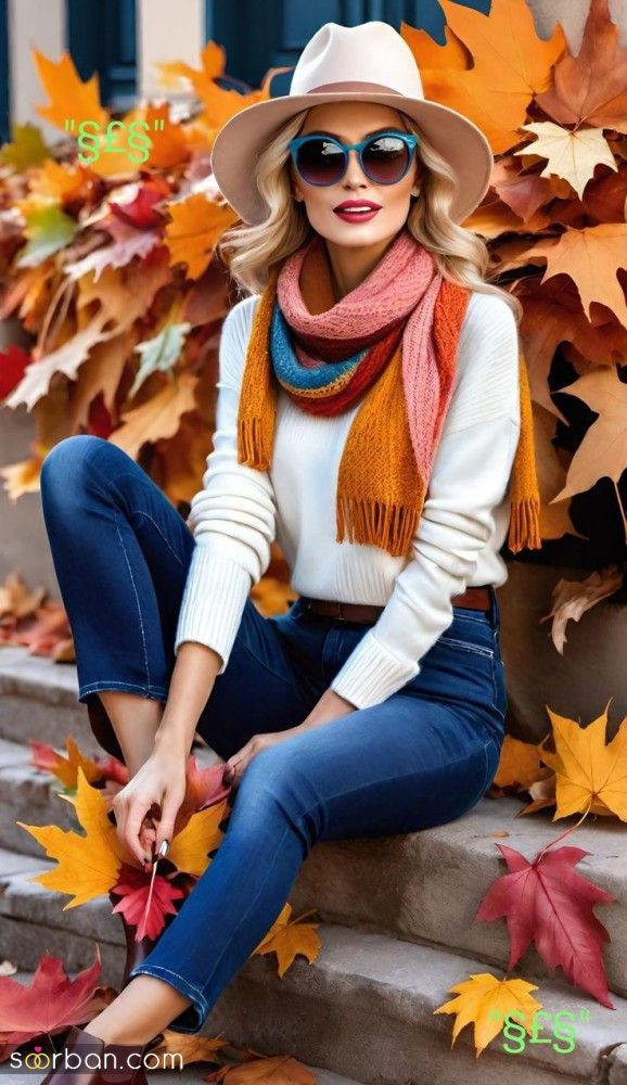 40 مدل ژست عکس با برگ پاییزی دخترانه جدید ساده و خاص با ایده های حرفه ای ناب و جذاب 