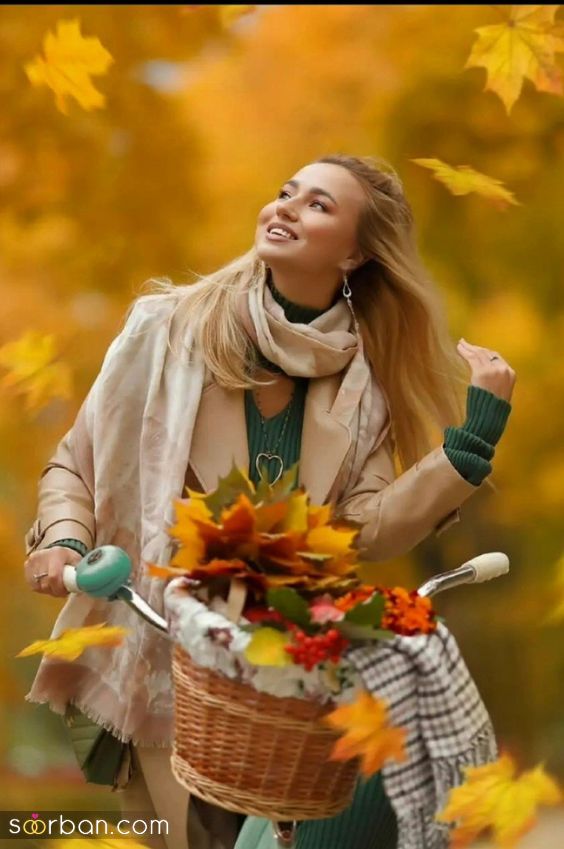 40 مدل ژست عکس با برگ پاییزی دخترانه جدید ساده و خاص با ایده های حرفه ای ناب و جذاب 