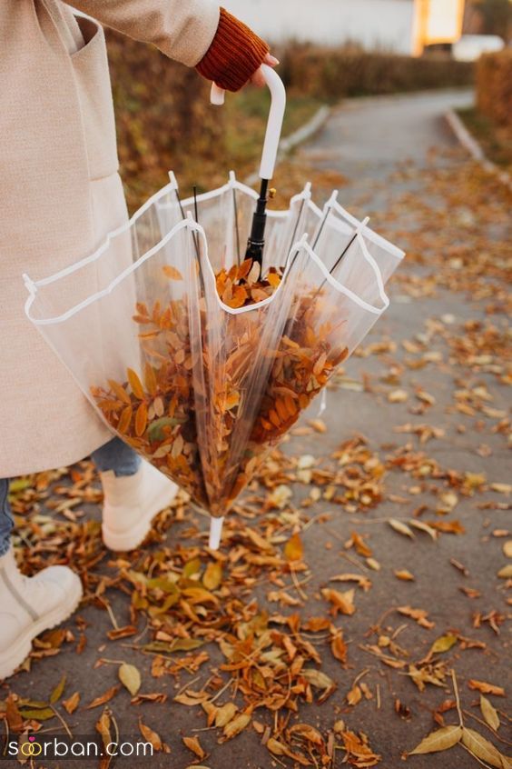 40 مدل ژست عکس با برگ پاییزی دخترانه جدید ساده و خاص با ایده های حرفه ای ناب و جذاب 