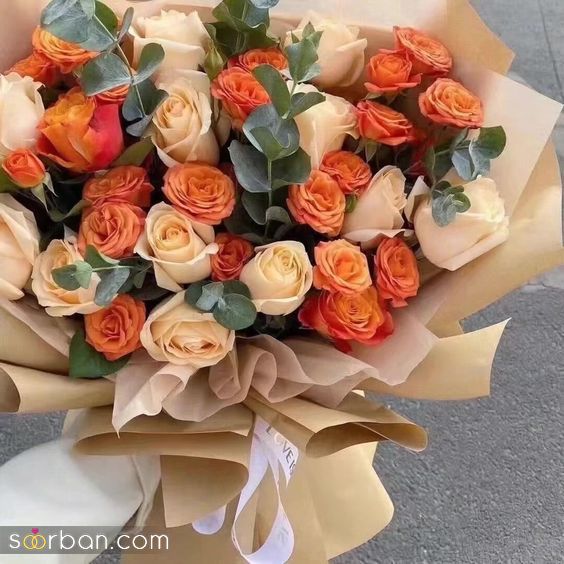 38 مدل دسته گل نارنجی جدید 2024 پاییزی شیک و خاص که ببینی عاشقش میشی !