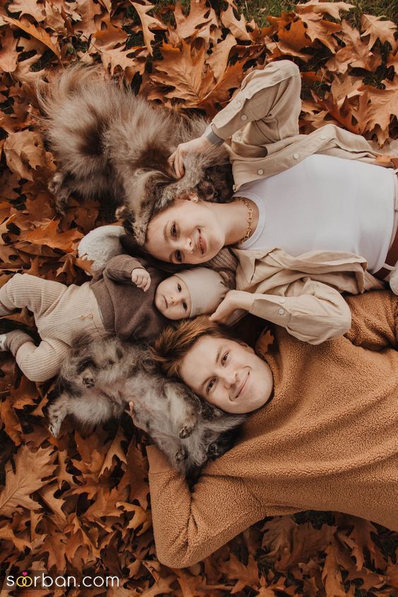 35 مدل ژست عکس پاییزی خانوادگی جذاب خاص و لاکچری برای ثبت لحظات زیبا و خاطره انگیز