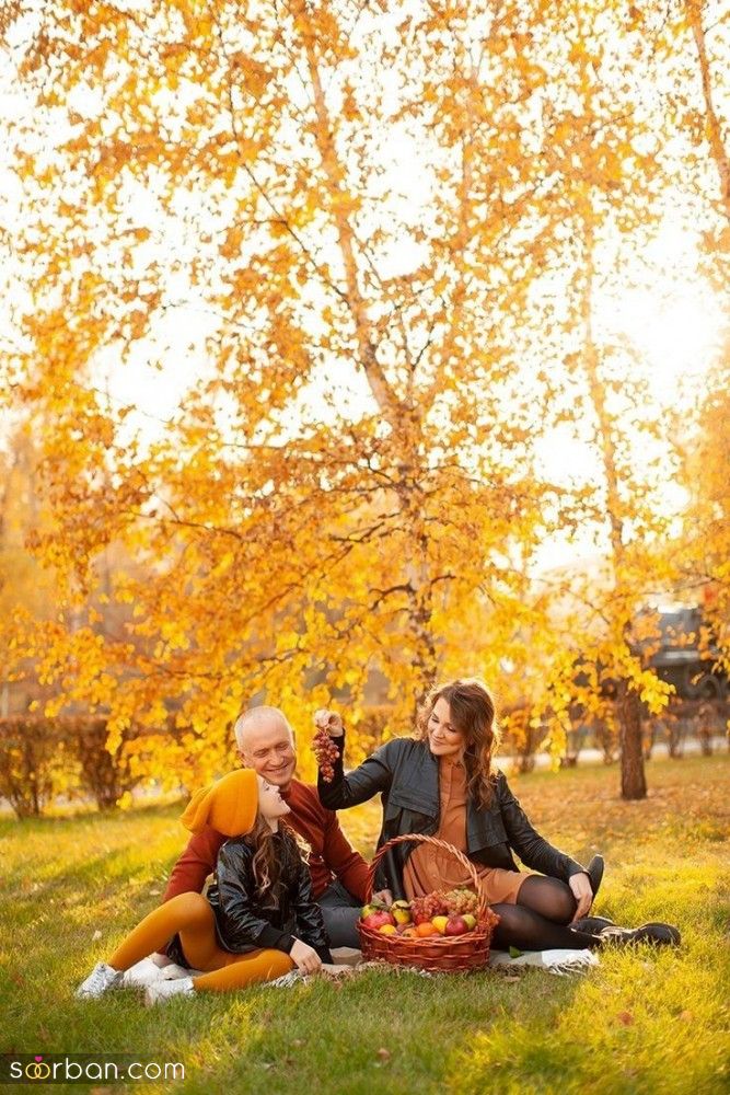 35 مدل ژست عکس پاییزی خانوادگی جذاب خاص و لاکچری برای ثبت لحظات زیبا و خاطره انگیز