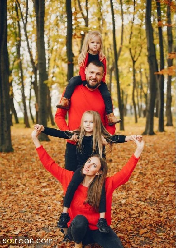 35 مدل ژست عکس پاییزی خانوادگی جذاب خاص و لاکچری برای ثبت لحظات زیبا و خاطره انگیز
