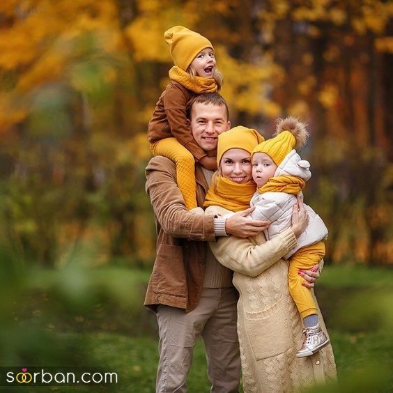35 مدل ژست عکس پاییزی خانوادگی جذاب خاص و لاکچری برای ثبت لحظات زیبا و خاطره انگیز