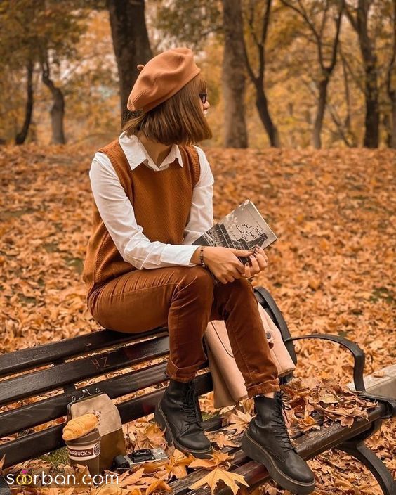 35 ژست عکس پاییزی در جنگل دخترانه زیبا جذاب و شیک برای ثبت زیباترین لحظات پاییزی