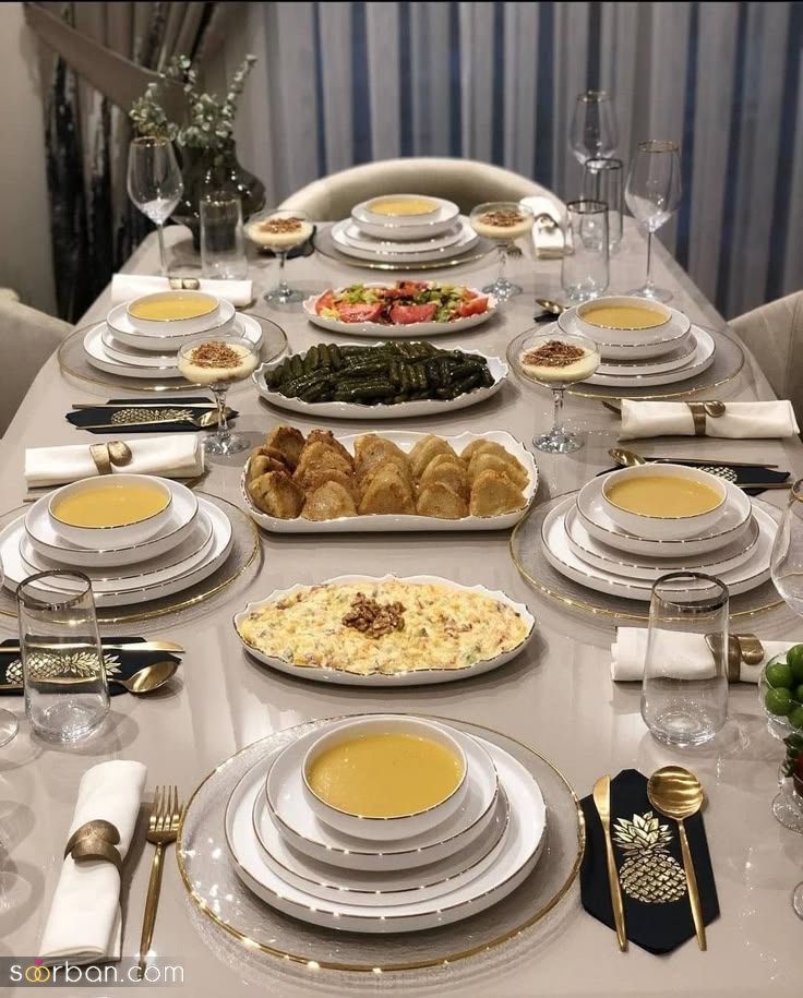 40 ایده دیزاین میز غذا مهمانی شیک و لاکچری برای عروس هایی که می خوان فامیل شوهرو دیوونه کنن !!