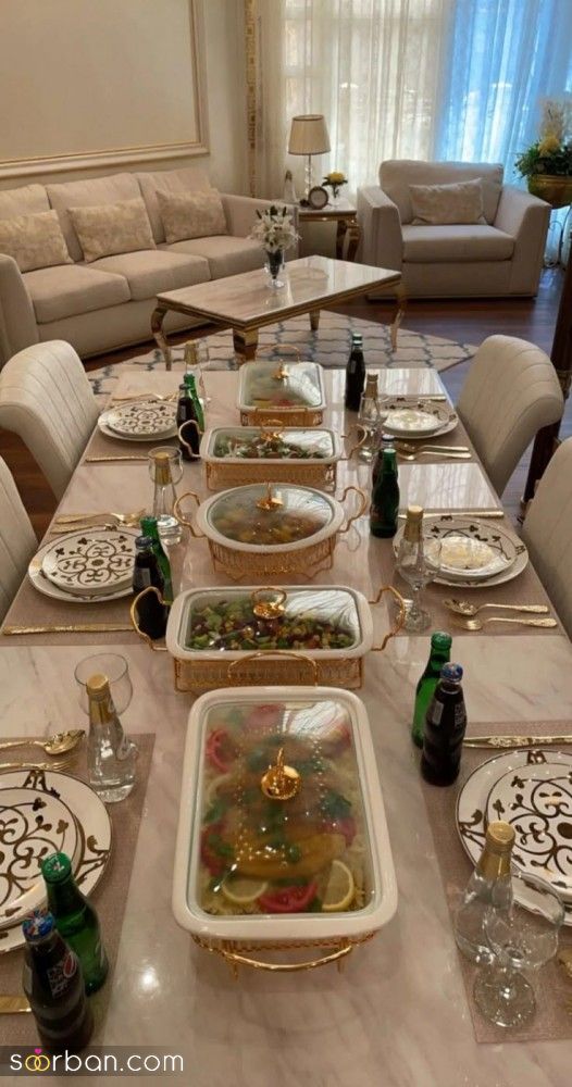 40 ایده دیزاین میز غذا مهمانی شیک و لاکچری برای عروس هایی که می خوان فامیل شوهرو دیوونه کنن !!