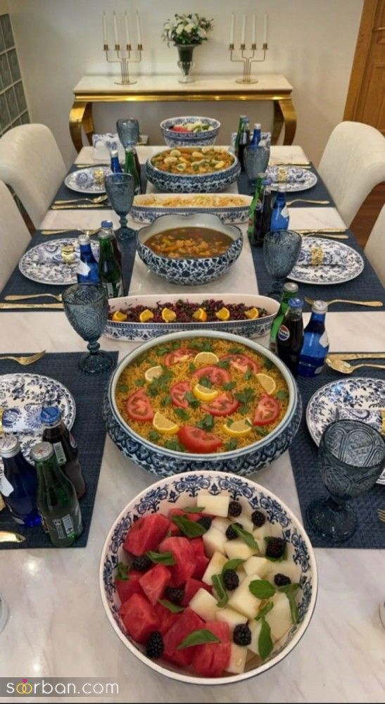 40 ایده دیزاین میز غذا مهمانی شیک و لاکچری برای عروس هایی که می خوان فامیل شوهرو دیوونه کنن !!