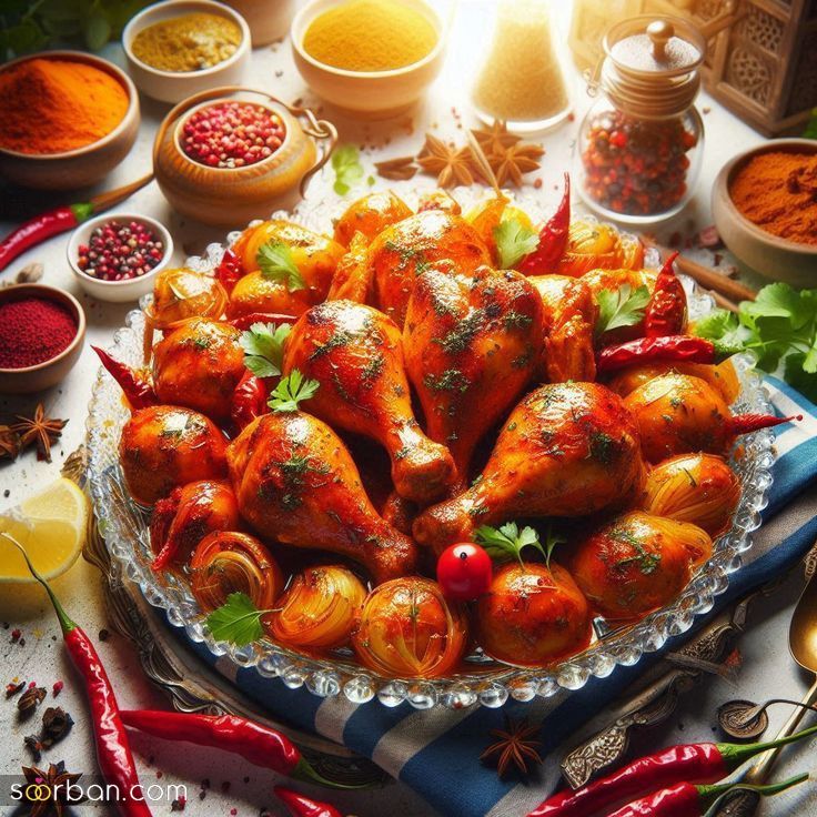 تزیین مرغ مجلسی؛ ایده های جذاب تزیین مرغ مخصوص مهمانی و پاگشای نوعروس در سال جدید