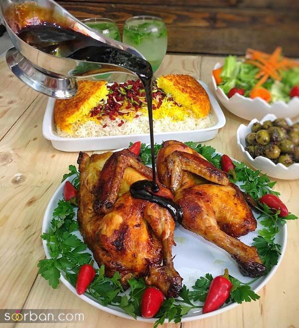 تزیین مرغ مجلسی؛ ایده های جذاب تزیین مرغ مخصوص مهمانی و پاگشای نوعروس در سال جدید