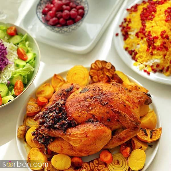 تزیین مرغ مجلسی؛ ایده های جذاب تزیین مرغ مخصوص مهمانی و پاگشای نوعروس در سال جدید