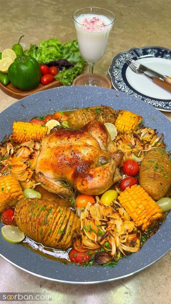 تزیین مرغ مجلسی؛ ایده های جذاب تزیین مرغ مخصوص مهمانی و پاگشای نوعروس در سال جدید