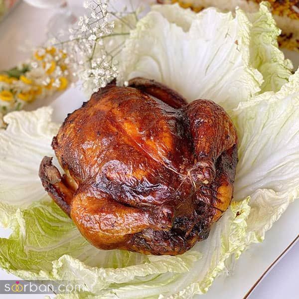 تزیین مرغ مجلسی؛ ایده های جذاب تزیین مرغ مخصوص مهمانی و پاگشای نوعروس در سال جدید