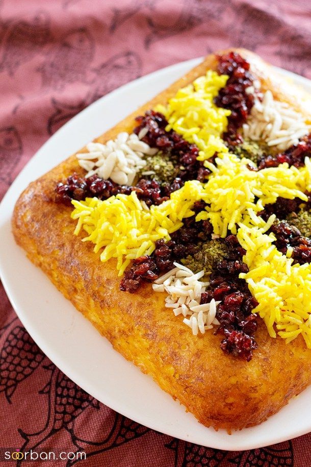 تزیین ته چین خوشمزه؛ تزیین ته چین مرغ و گوشت با ایده های شیک و جذاب برای پاگشای عروس