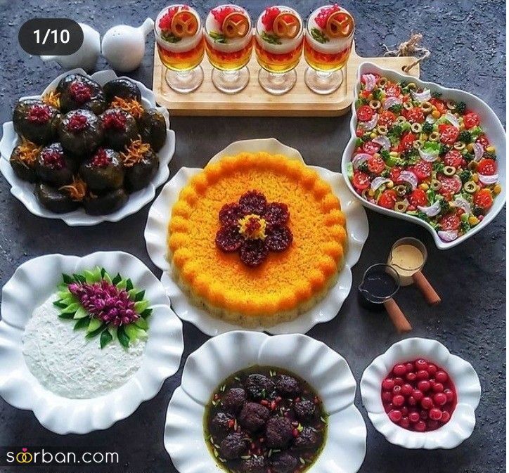 تزیین ته چین خوشمزه؛ تزیین ته چین مرغ و گوشت با ایده های شیک و جذاب برای پاگشای عروس