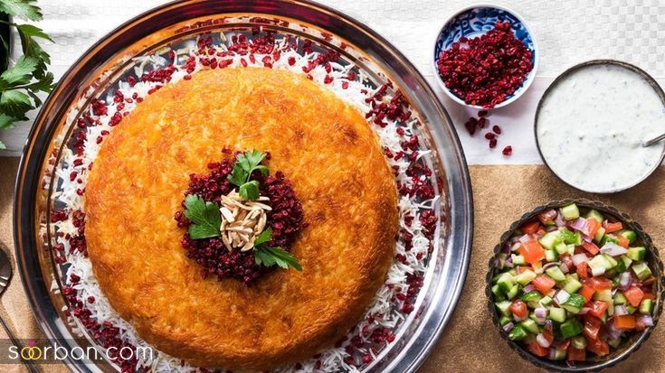 تزیین ته چین خوشمزه؛ تزیین ته چین مرغ و گوشت با ایده های شیک و جذاب برای پاگشای عروس