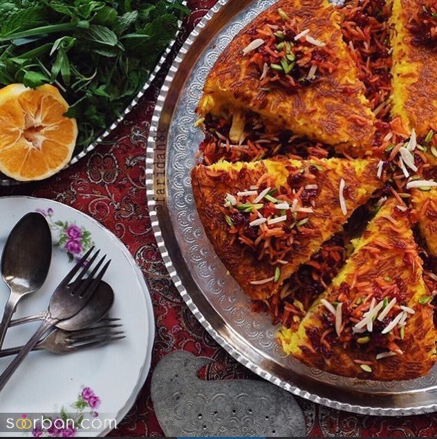 تزیین ته چین خوشمزه؛ تزیین ته چین مرغ و گوشت با ایده های شیک و جذاب برای پاگشای عروس
