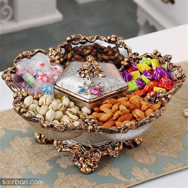 37 مدل تزیین آجیل شب یلدا برای عروس و مهمانی با ایده های ساده خلاقانه و شیک 