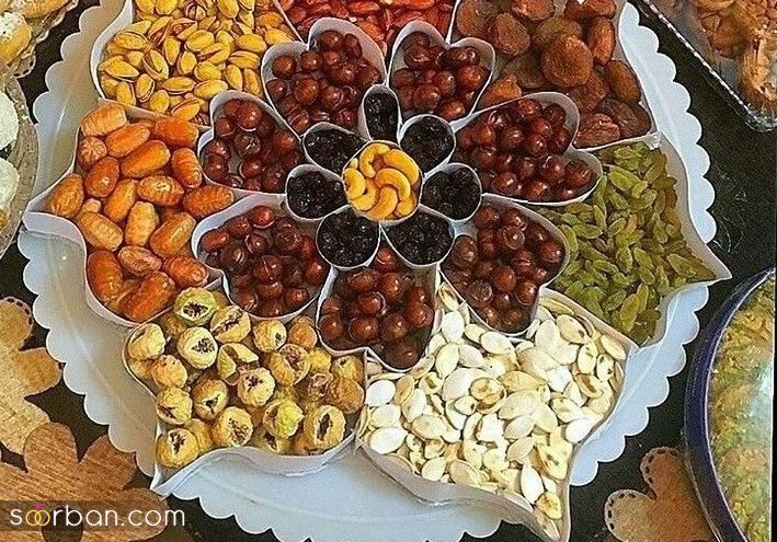 37 مدل تزیین آجیل شب یلدا برای عروس و مهمانی با ایده های ساده خلاقانه و شیک 
