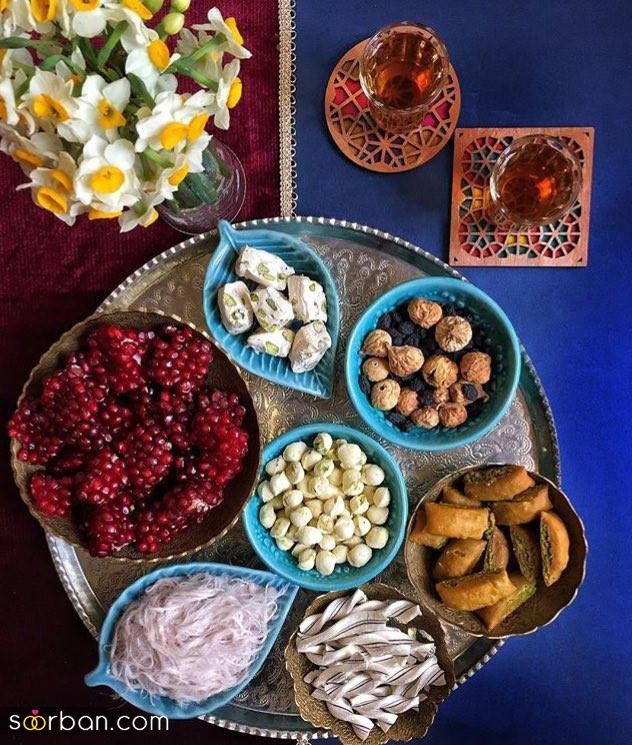 سینی یلدا ساده | این مدل سینی شب یلدا ساده و زیبا رو در 15 دقیقه بچین!