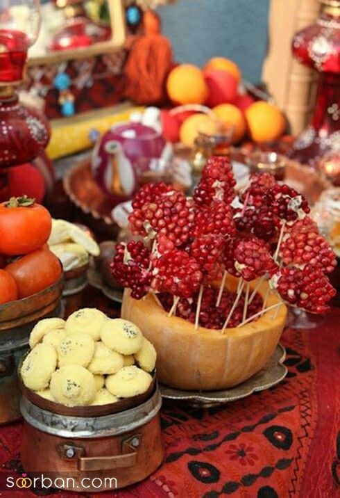 تزیین شب یلدا خانه عروس | تزیین شب یلدا 1403 برای عروس خانم در منزل شیک و لاکچری