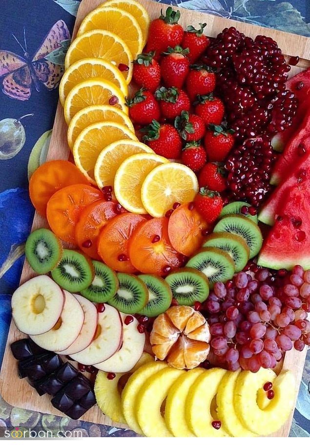 43 ایده میوه آرایی شب یلدا ساده و شیک برای عروس و مهمانی که هنرتو به رخ بقیه میکشی !