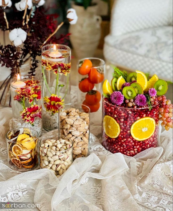 43 ایده میوه آرایی شب یلدا ساده و شیک برای عروس و مهمانی که هنرتو به رخ بقیه میکشی !