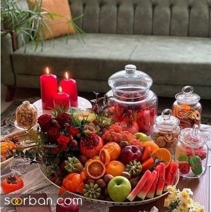 43 ایده میوه آرایی شب یلدا ساده و شیک برای عروس و مهمانی که هنرتو به رخ بقیه میکشی !
