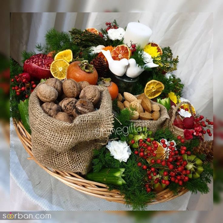 43 ایده میوه آرایی شب یلدا ساده و شیک برای عروس و مهمانی که هنرتو به رخ بقیه میکشی !