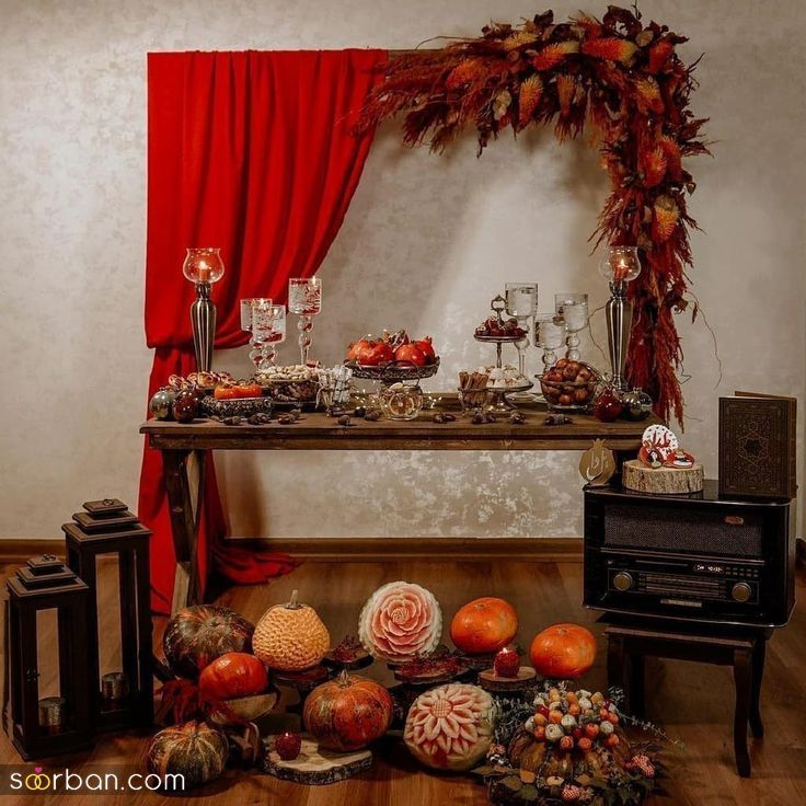 تزیین سفره شب یلدا برای عروس | دیزاین یلدایی برای عروس خانم ها در سال ۱۴۰۳