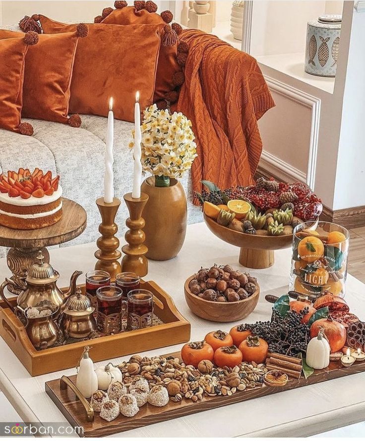 تزیین سفره شب یلدا برای عروس | دیزاین یلدایی برای عروس خانم ها در سال ۱۴۰۳