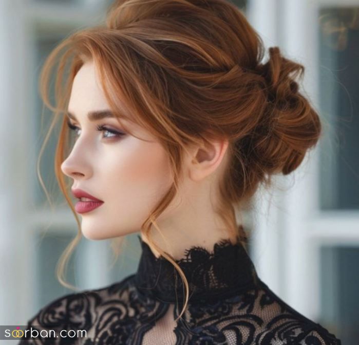 مدل مو دخترانه با لباس یقه بسته | 15 مدل مو مناسب لباس های یقه بسته شیک و ترند