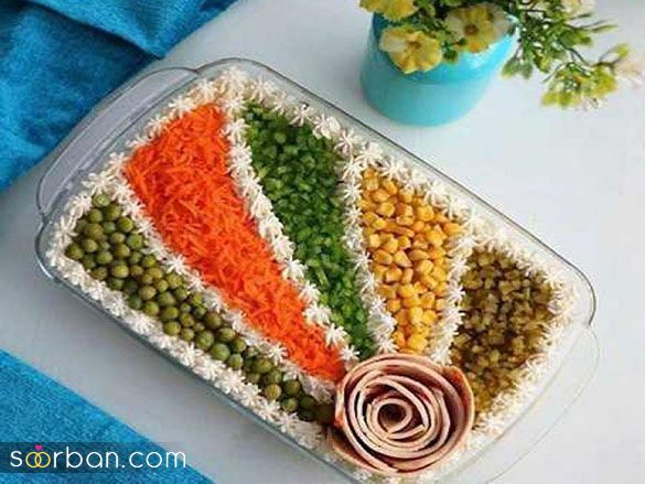 تزیین سالاد الویه شیک؛ 30 تزیین الویه مخصوص عروس هایی که میخوان سلیقشونو نشون بدن!